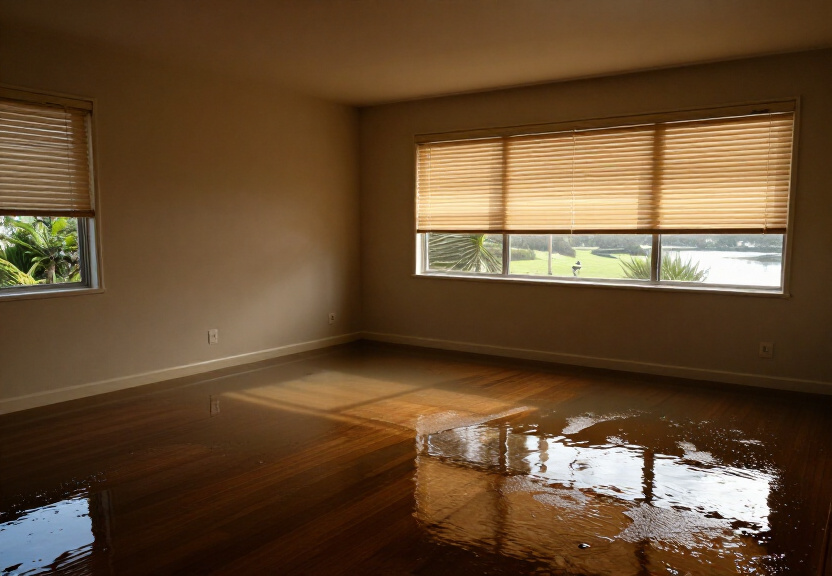 Waterlogged carpet in a Loftus commercial space before treatment